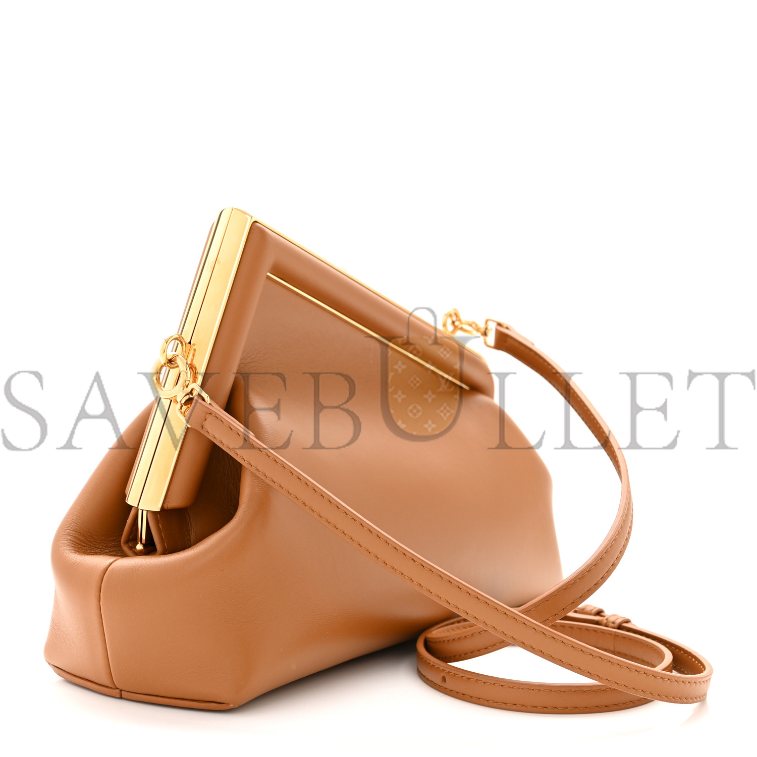 FENDI SHINY NAPPA SMALL FENDI FIRST CARAMELLO (24*18*9cm)